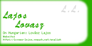 lajos lovasz business card